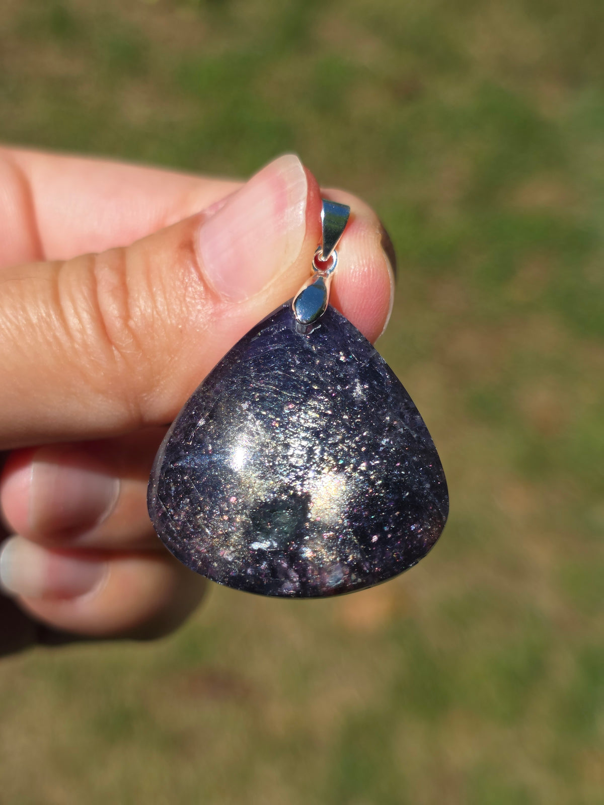 pendentif en Iolite Bloodshot d'Inde