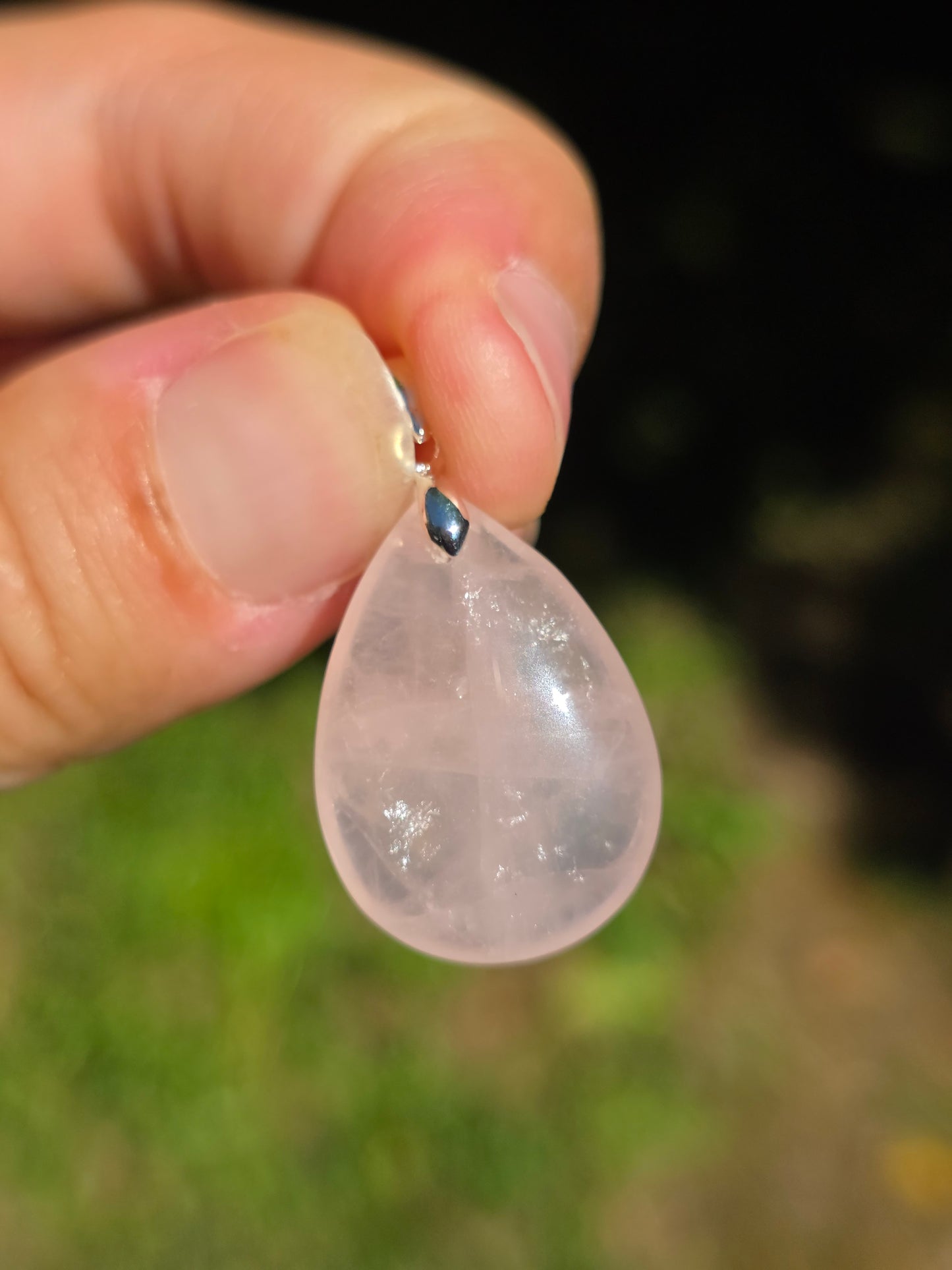 Joli pendentif en Quartz rose