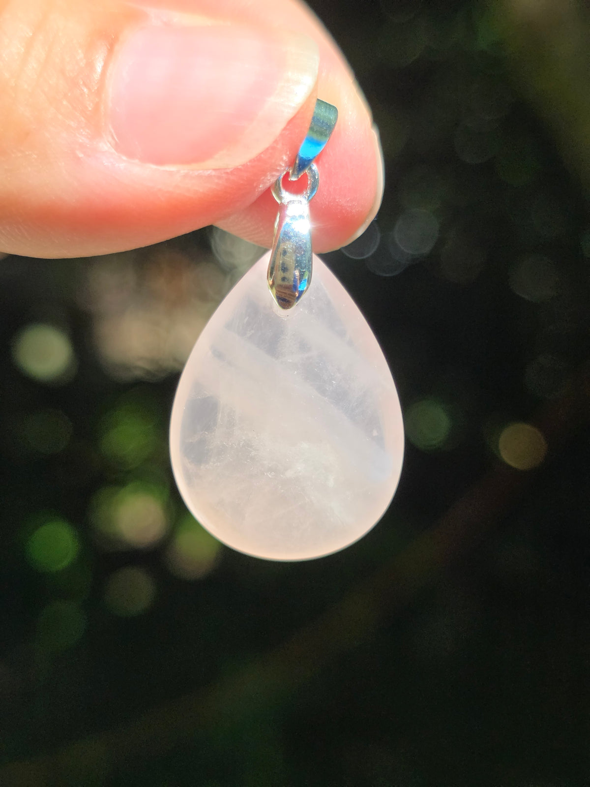 Joli pendentif en Quartz rose