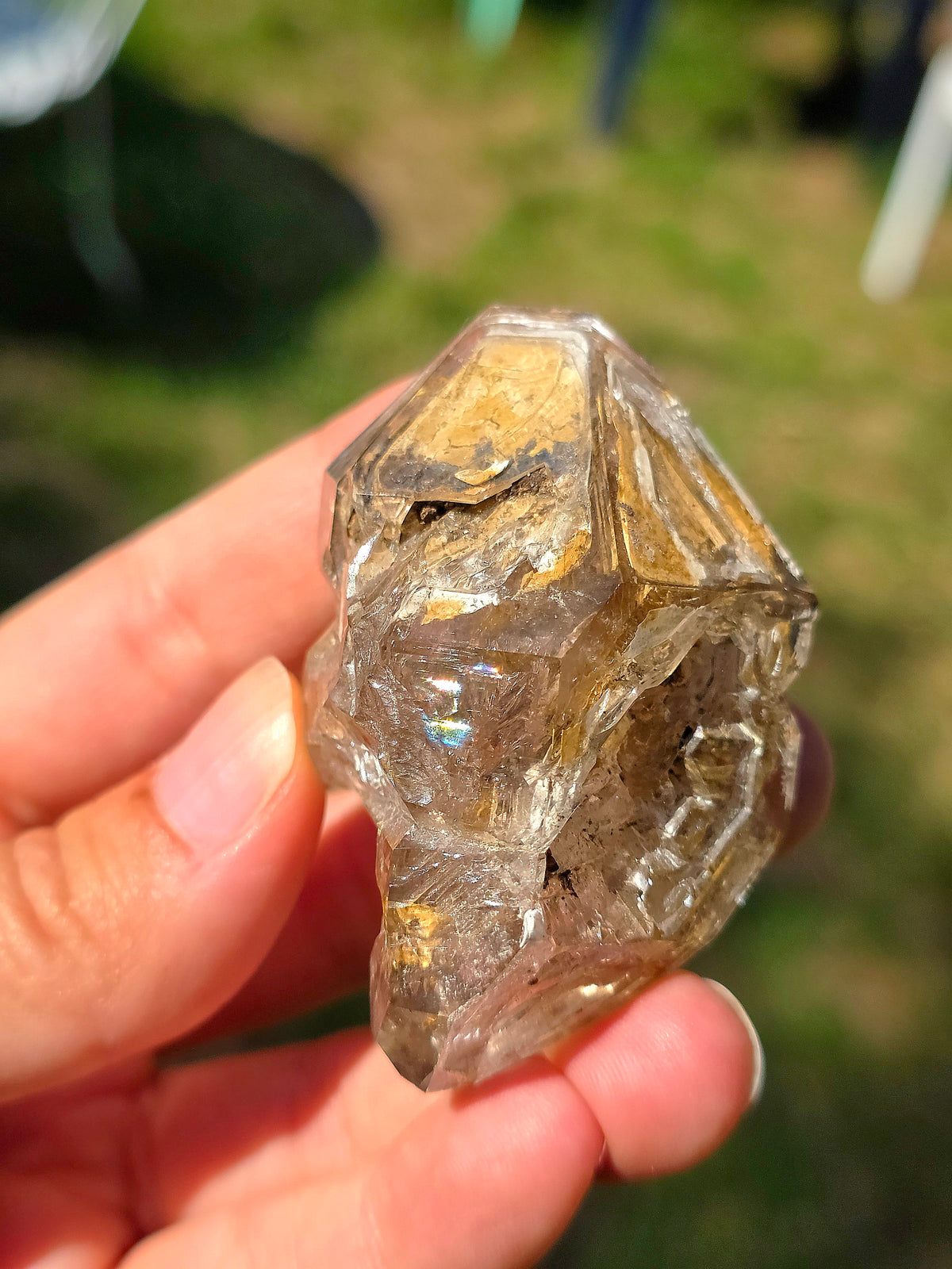 Quartz fenêtre (élestial) basque brut,France