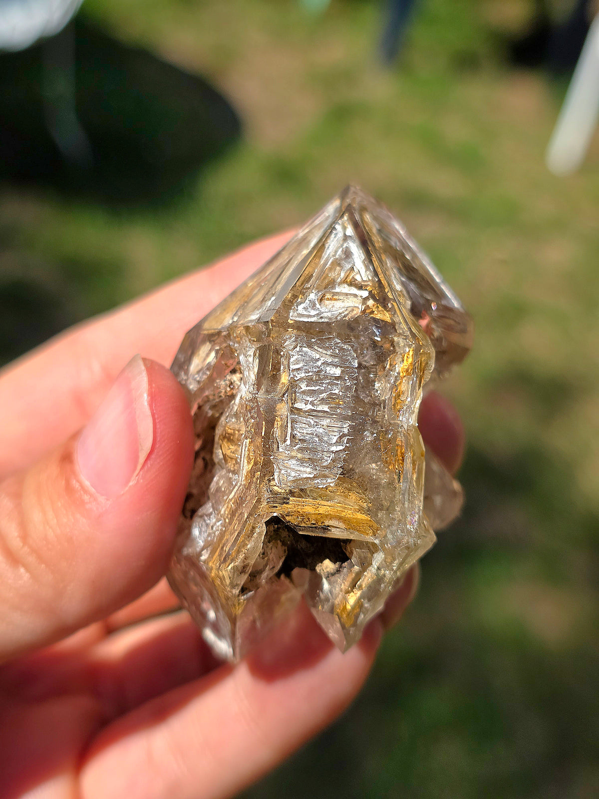 Quartz fenêtre (élestial) basque brut,France