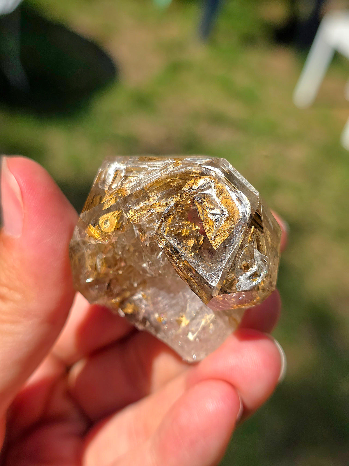 Quartz fenêtre (élestial) basque brut,France