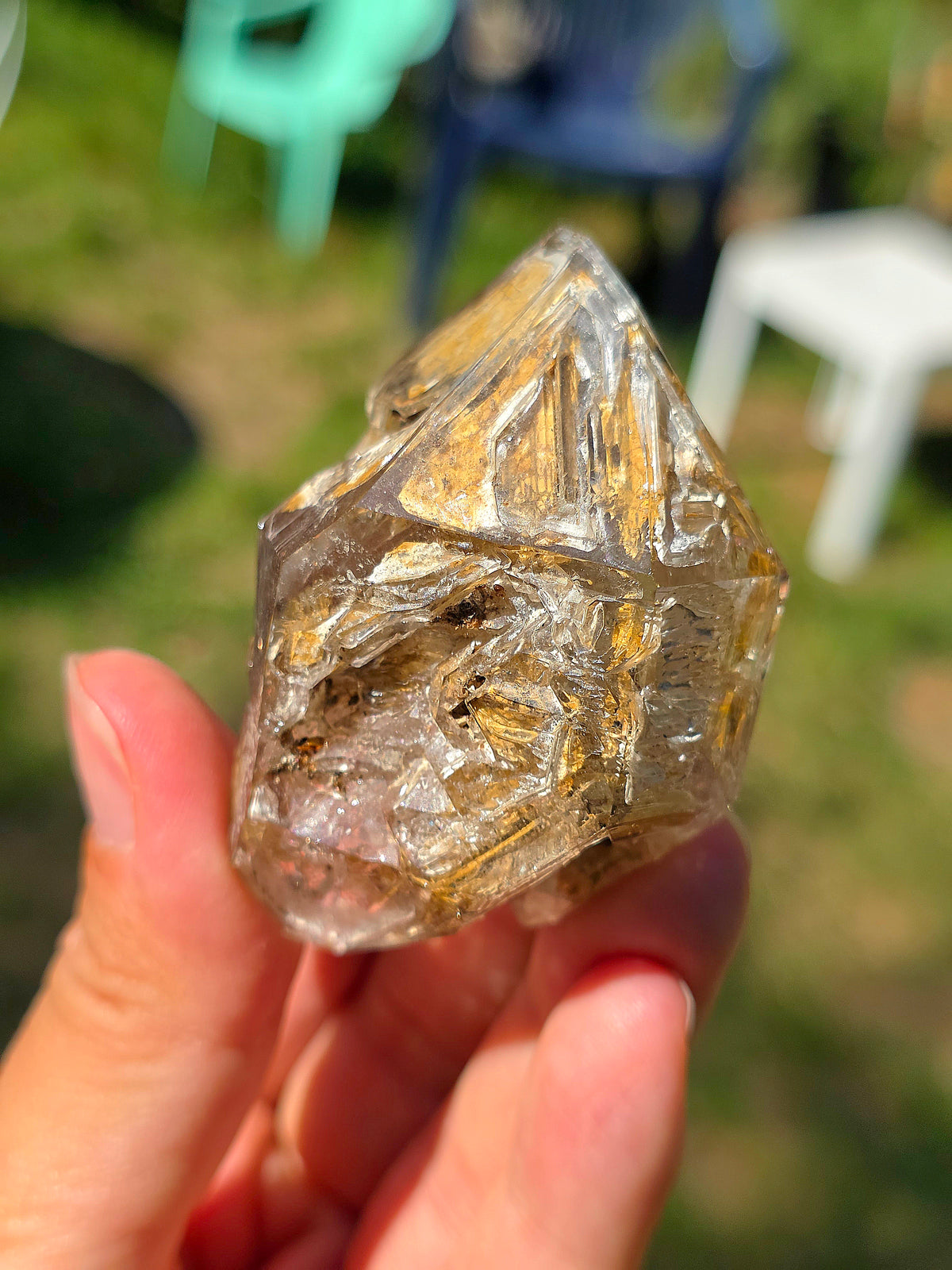 Quartz fenêtre (élestial) basque brut,France