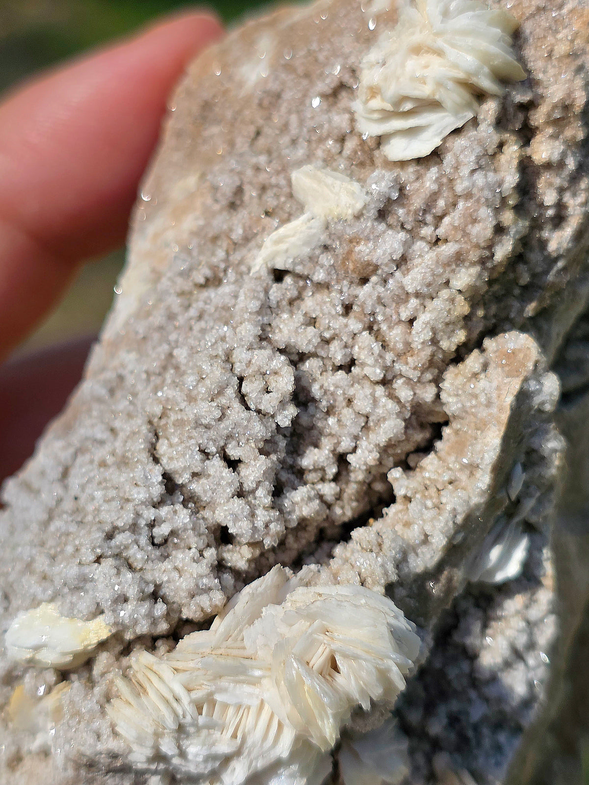 Baryte blanche brute française de l'Ariège en France