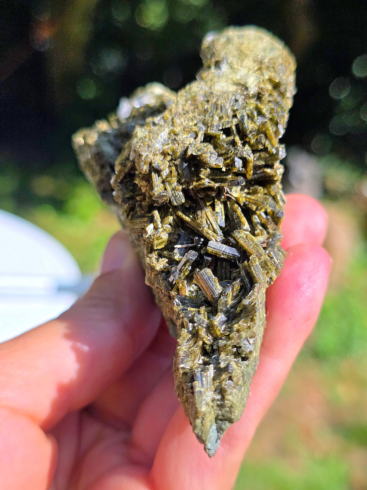 Epidote des carrières de l'Ophite à Lourdes, Hautes-Pyrénées