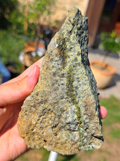 Axinite avec inclusions d'épidote de Barèges, Pyrénées, France