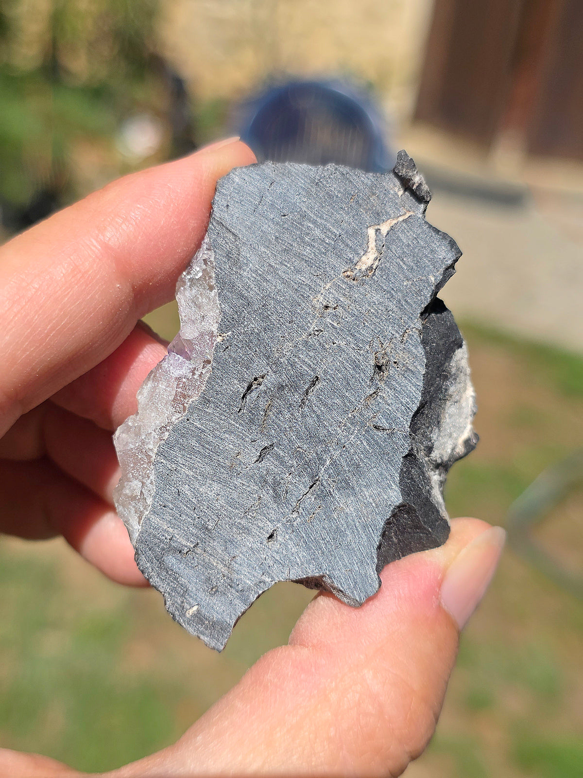 Fluorite (ou Fluorine) bicolore brute française