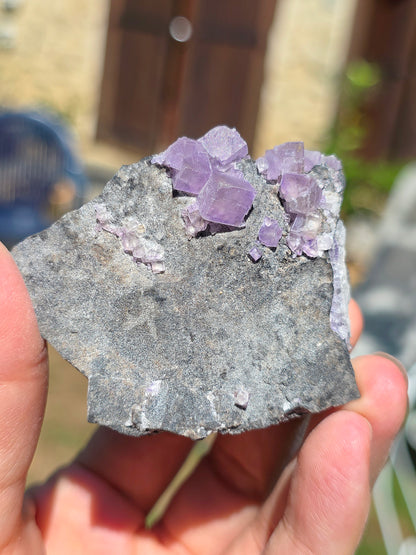 Fluorite (ou Fluorine) bicolore brute du Béarn