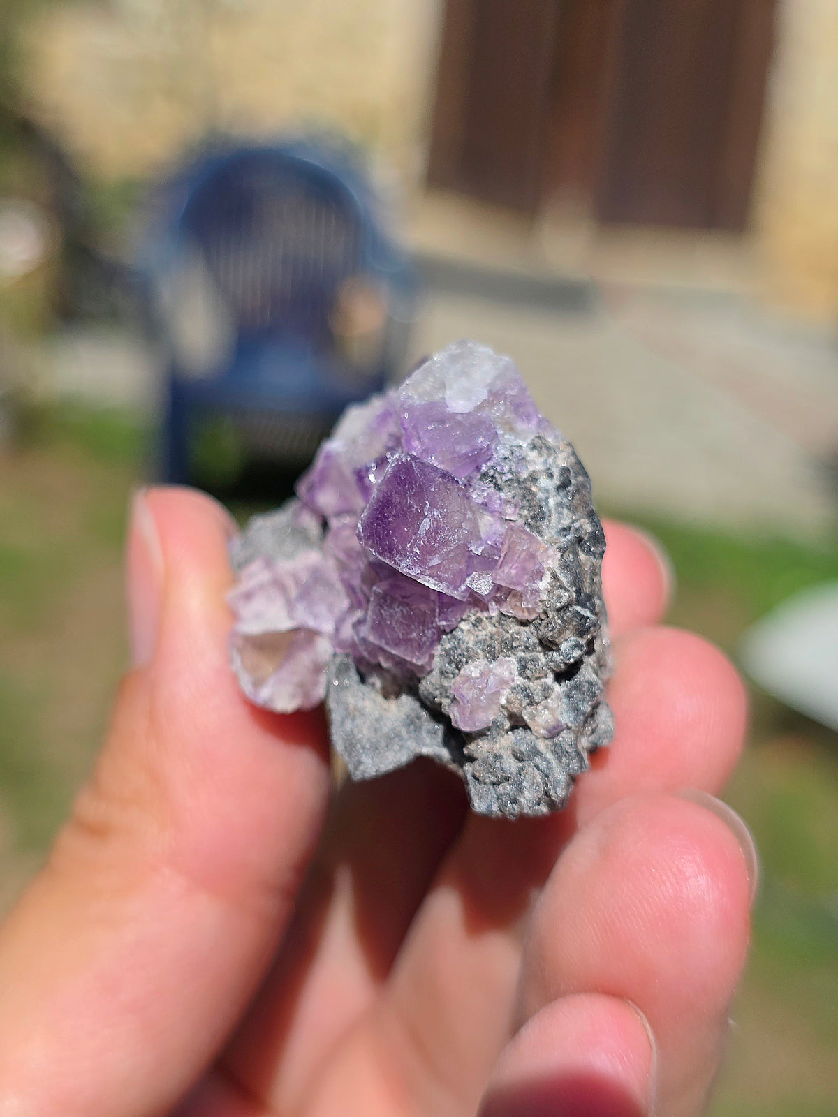 Fluorite (ou Fluorine) violette brute du Béarn