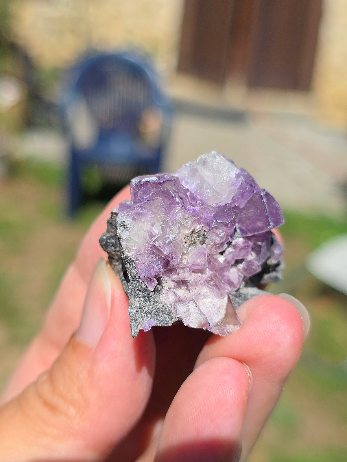 Fluorite violette brute du Béarn