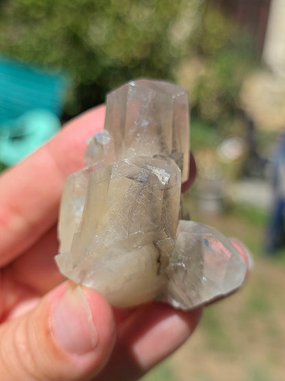 Calcite miel brute avec fantôme des Pyrénées