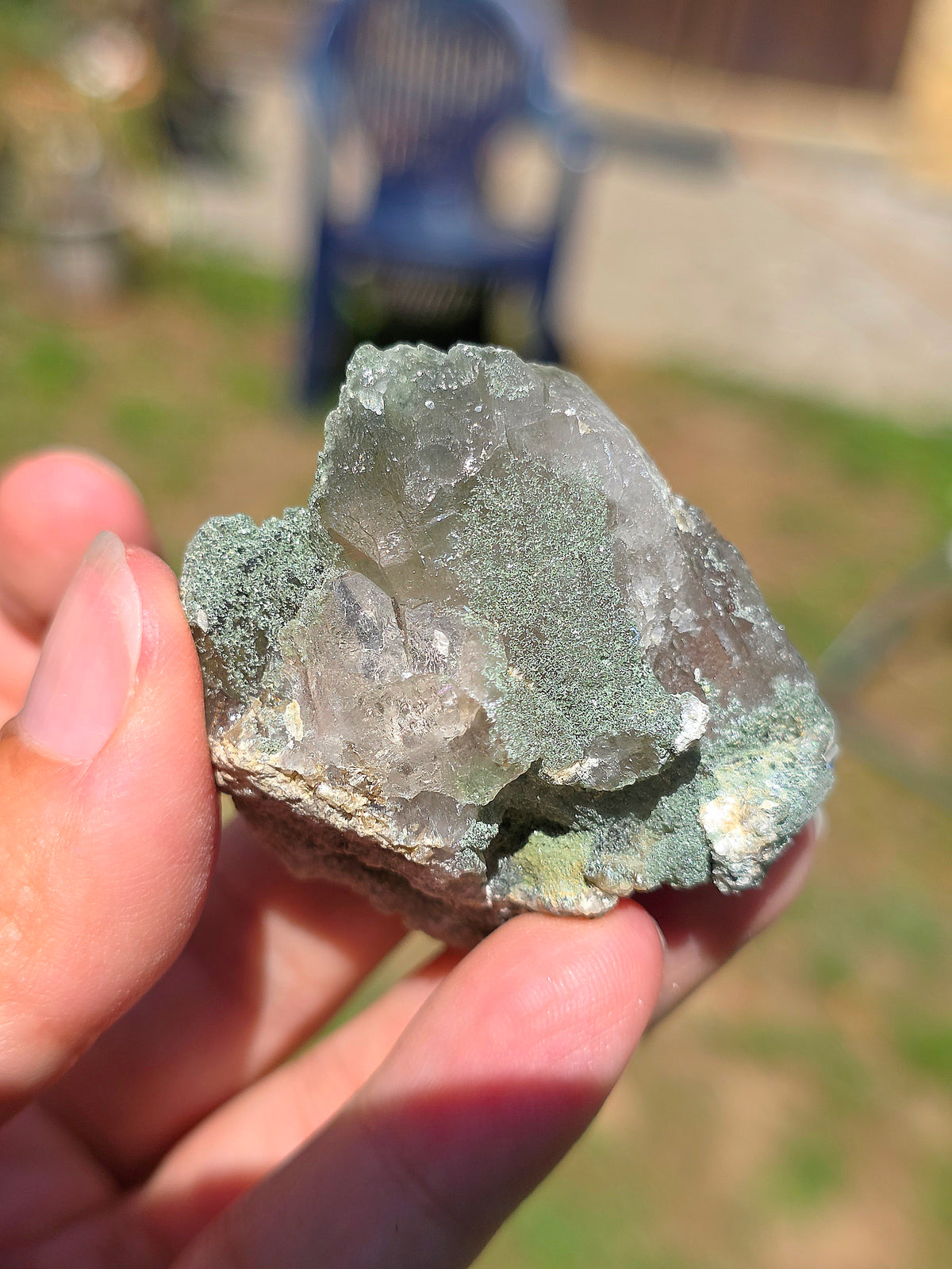 Quartz Chlorite et arcs-en-ciel, d'Arrens 