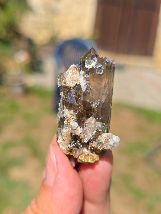 Joli Quartz fumé d'Arrens dans les Hautes-Pyrénées.