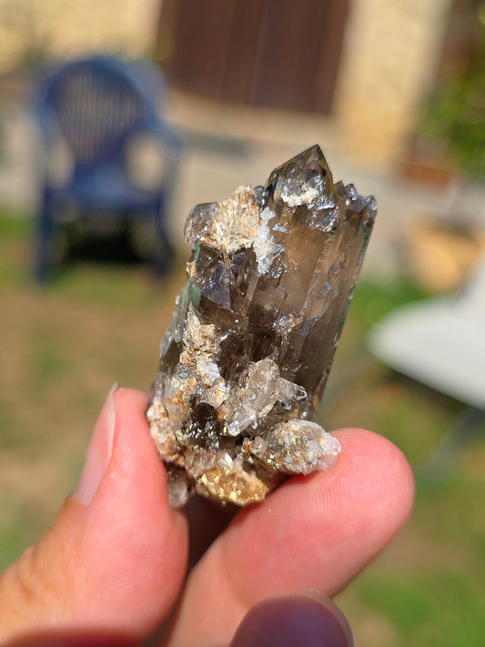 Joli Quartz fumé d'Arrens dans les Hautes-Pyrénées.