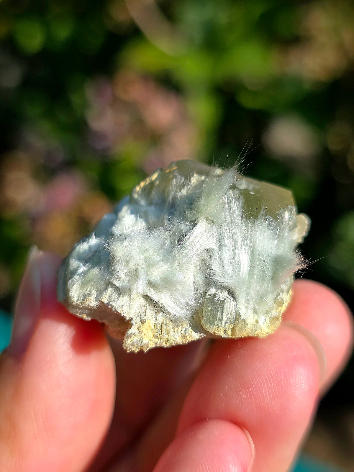 Quartz vert et Asbeste (Bissolyte) d'Arrens