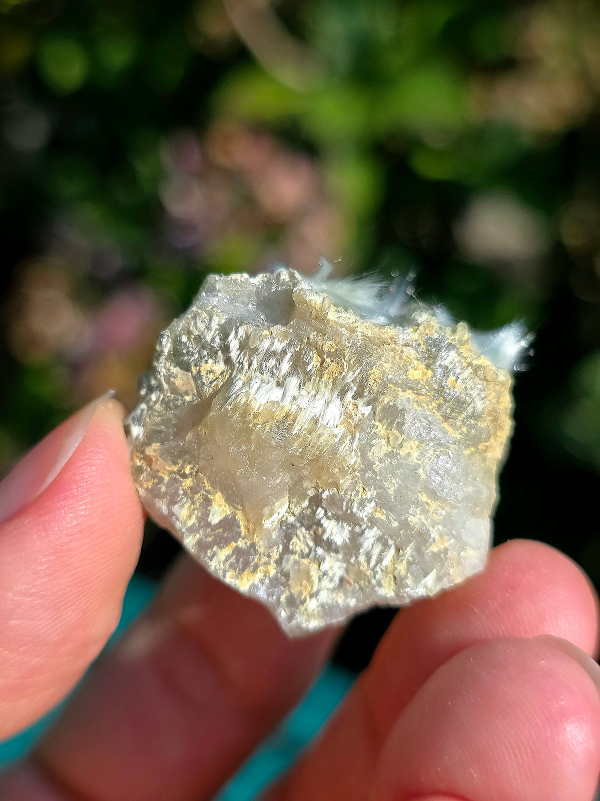 Quartz vert et Asbeste (Bissolyte) d'Arrens