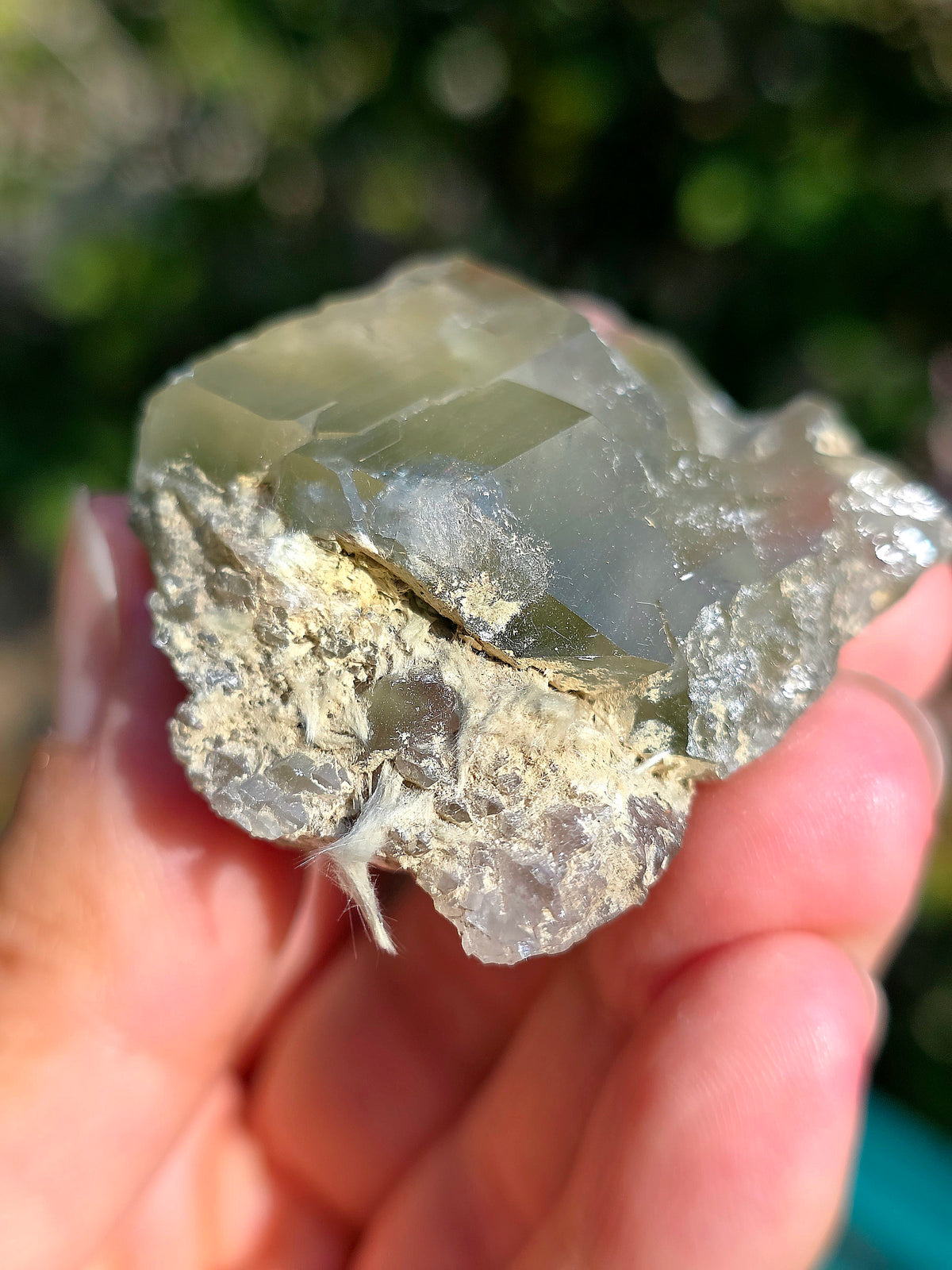 Quartz vert et Asbeste (Bissolyte) d'Arrens