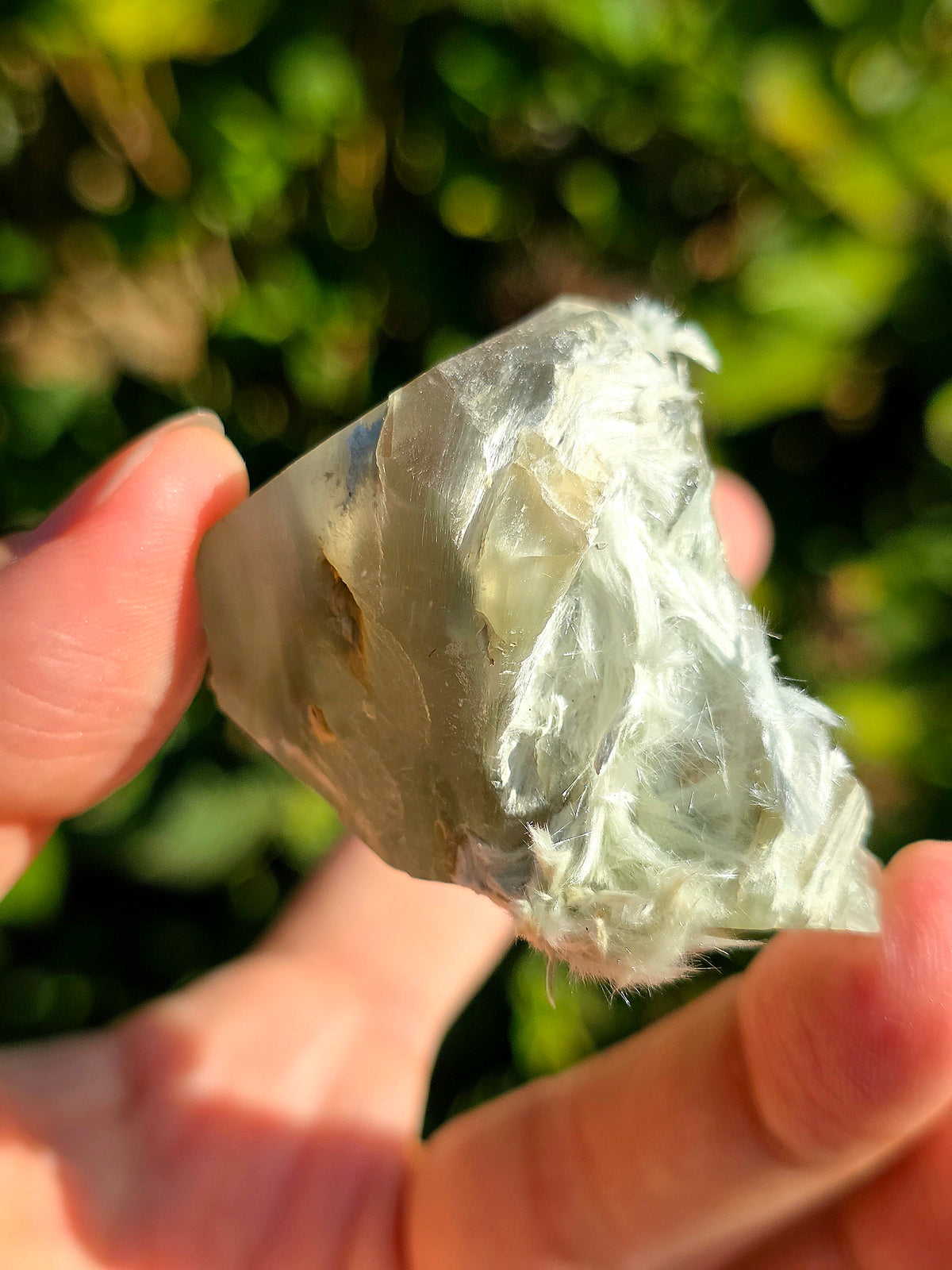 Joli Quartz vert et Asbeste (Bissolyte) d'Arrens