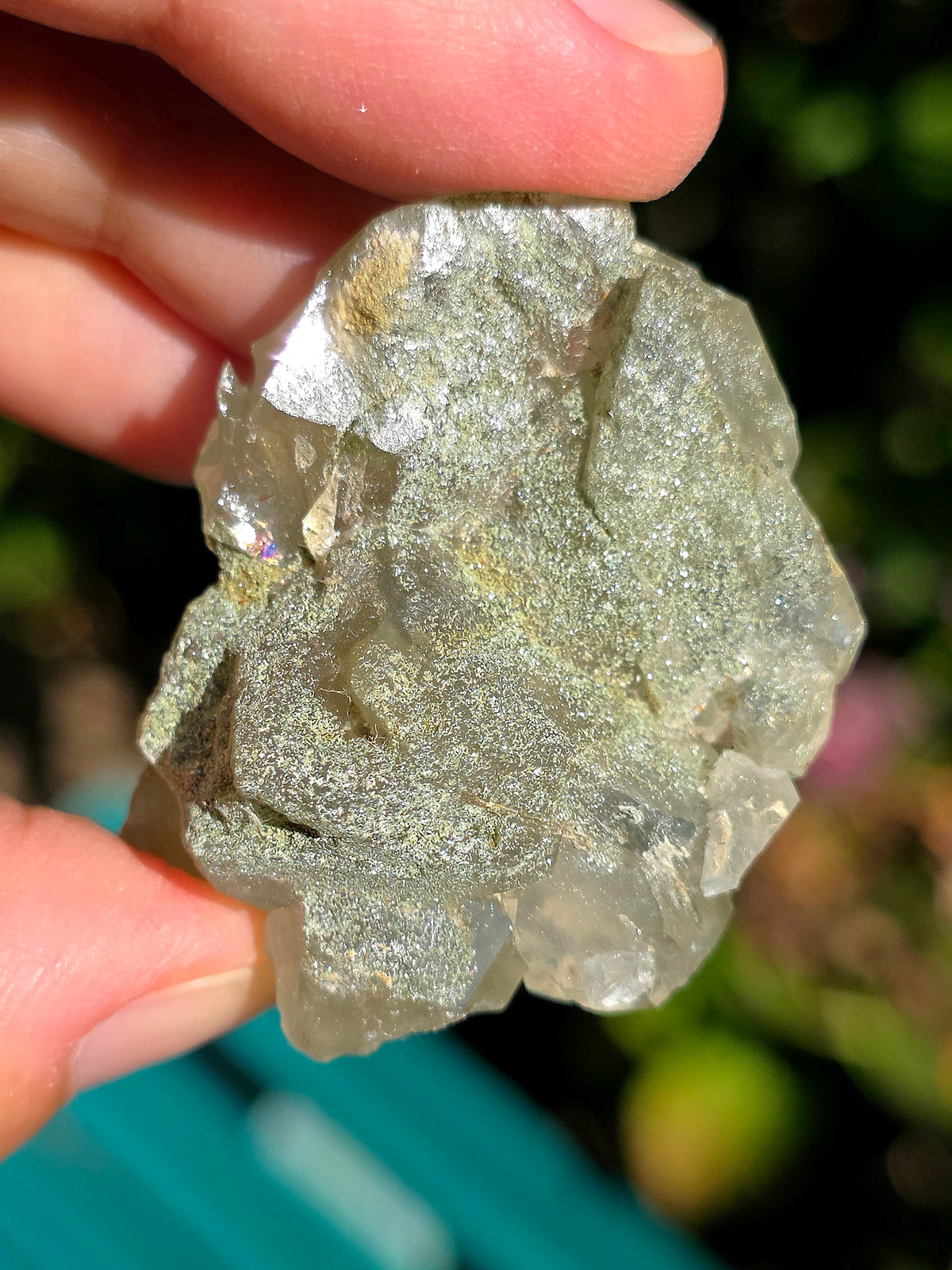 Quartz vert et Asbeste (Bissolyte) d'Arrens