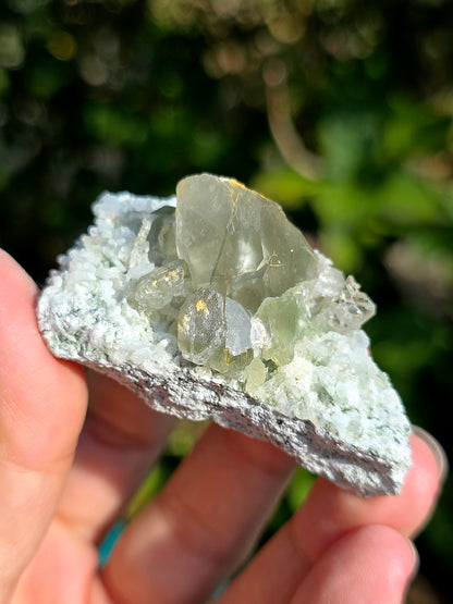 Quartz vert et Asbeste (Bissolyte) d'Arrens