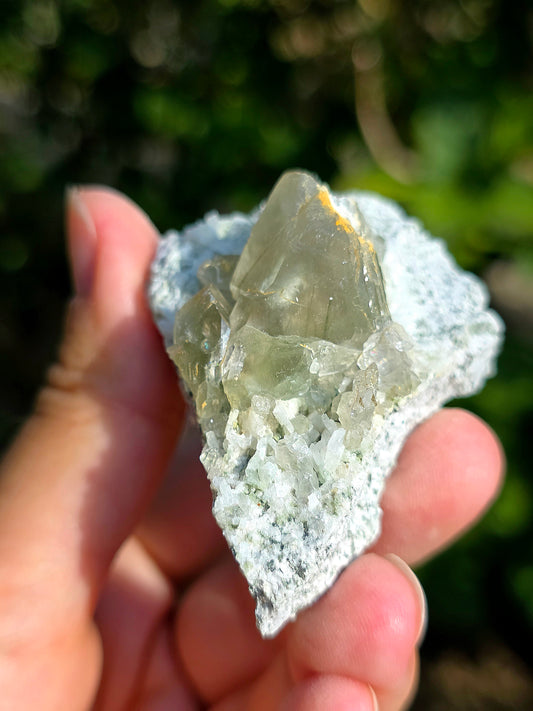 Quartz vert et Asbeste (Bissolyte) d'Arrens