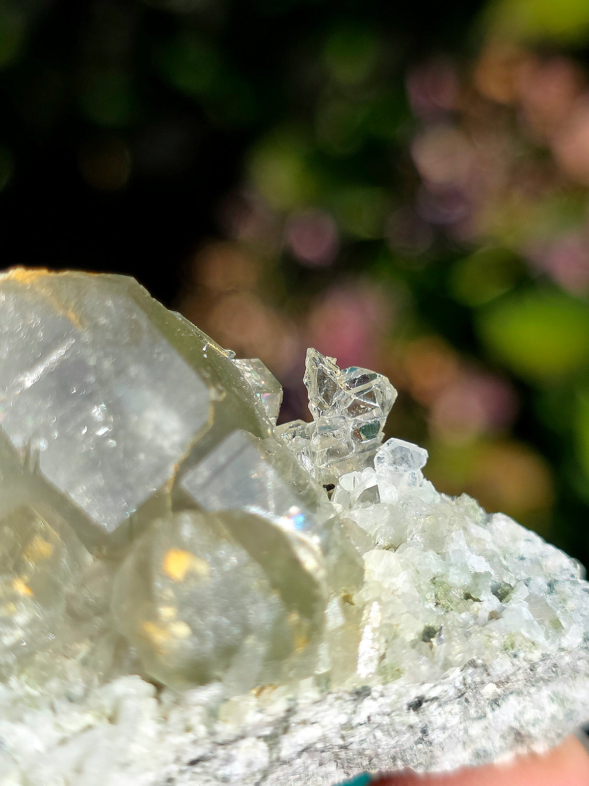 Quartz vert et Asbeste (Bissolyte) d'Arrens
