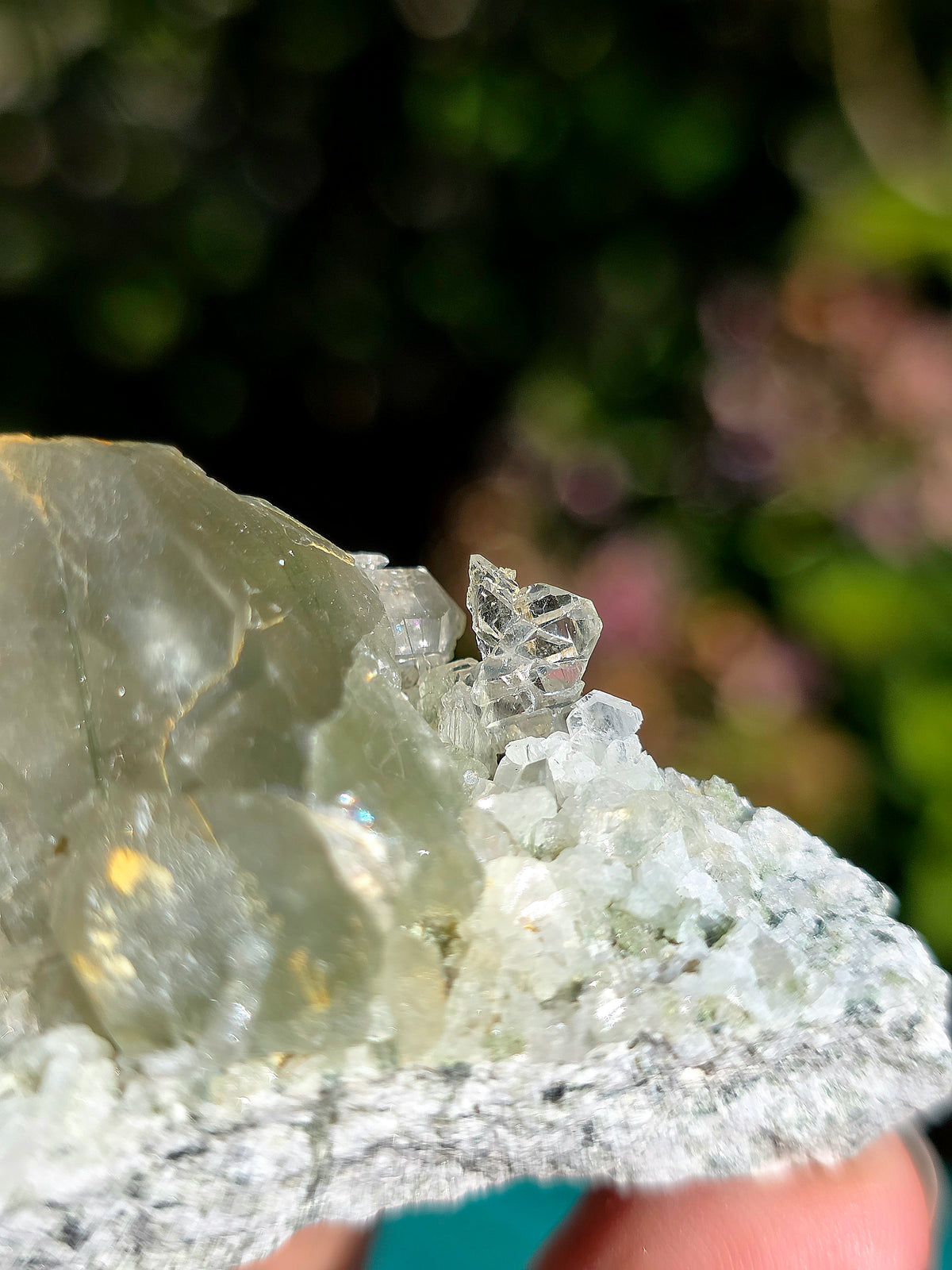 Quartz vert et Asbeste (Bissolyte) d'Arrens