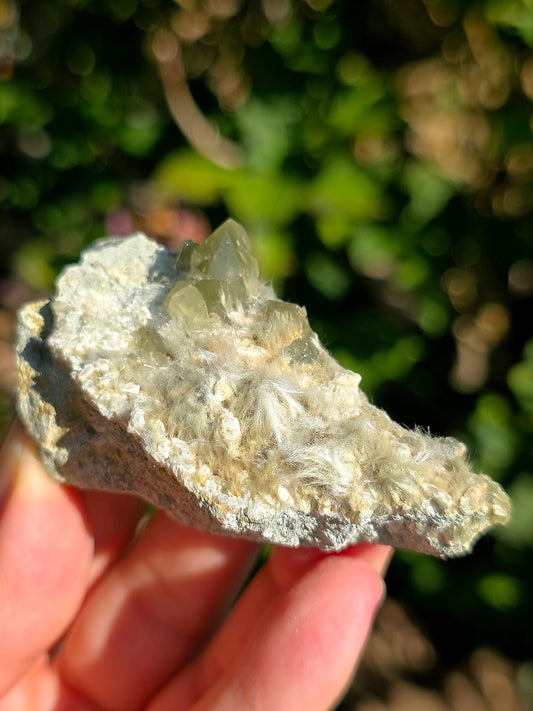 Quartz vert et Asbeste (Bissolyte) d'Arrens