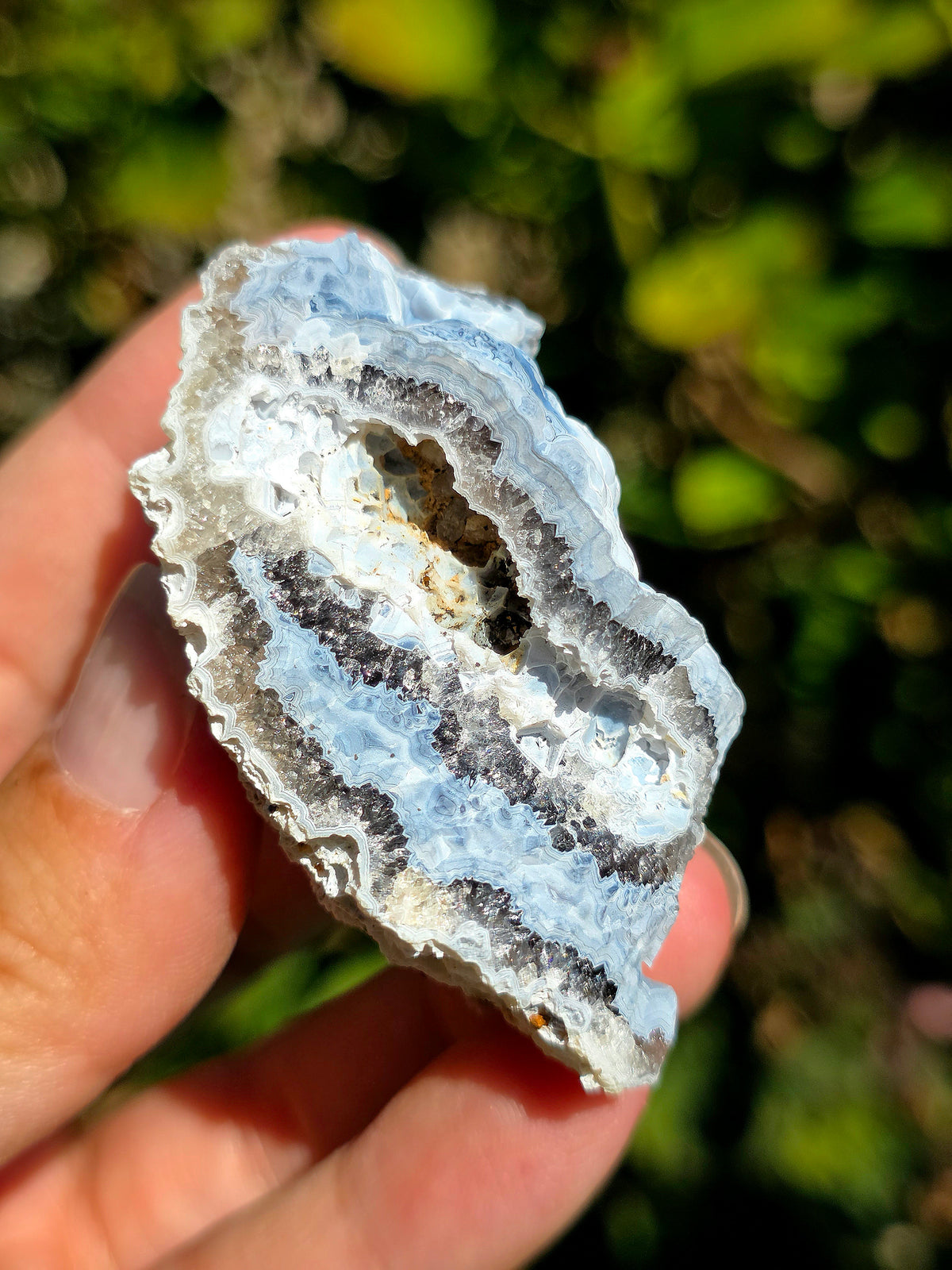 Calcédoine du Poitou bleue