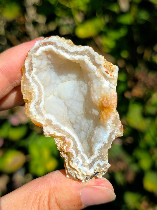 Calcédoine blanche du Poitou cristallisée
