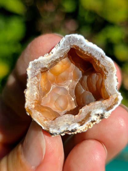Calcédoine du Poitou orangée