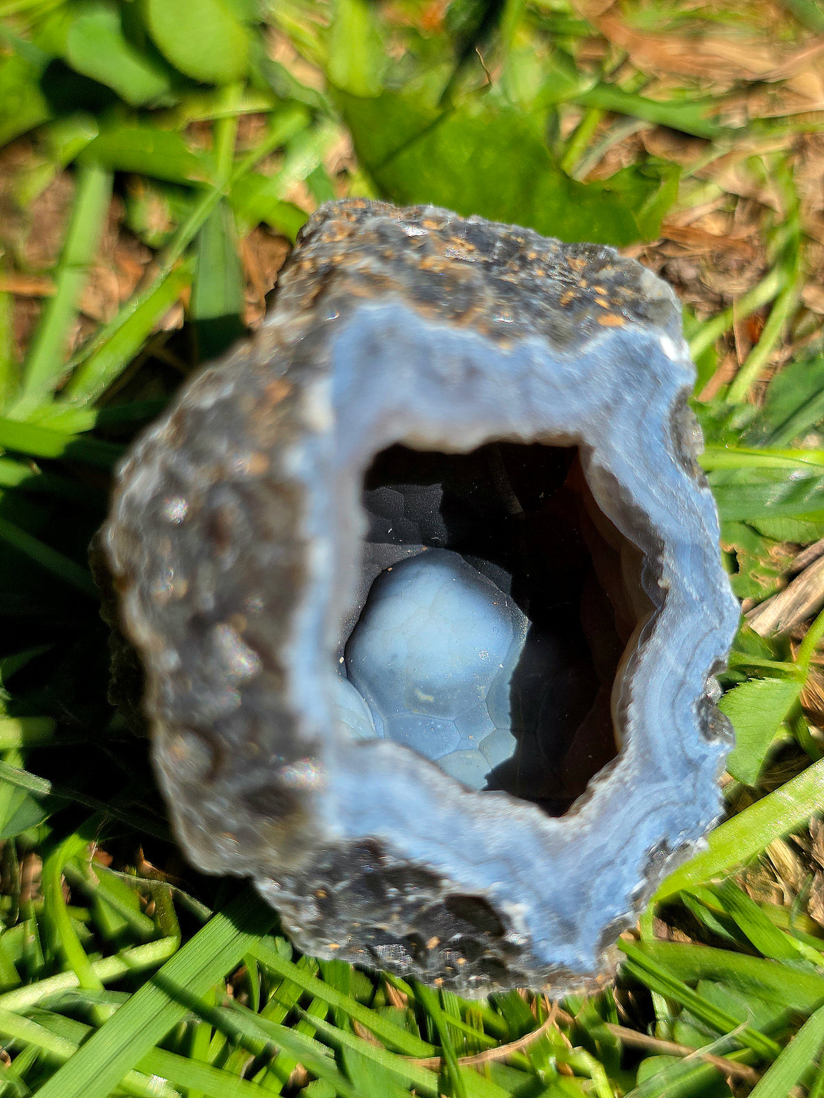 Calcédoine bleue du Poitou