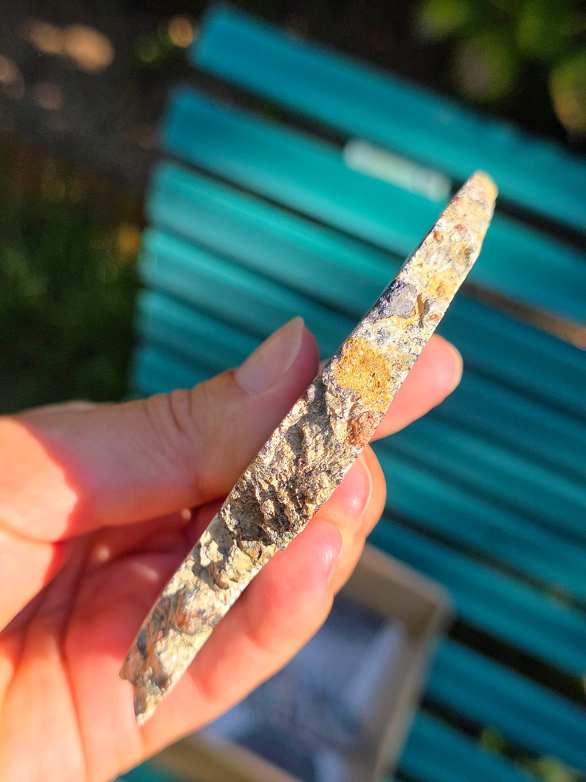 Tranche d'Eclogite à Grenats Pyropes d'Italie.
