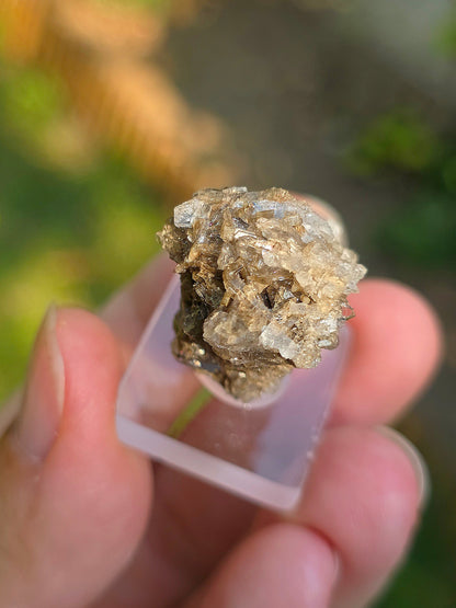 Quartz avec inclusions d'épidote des Pyrénées