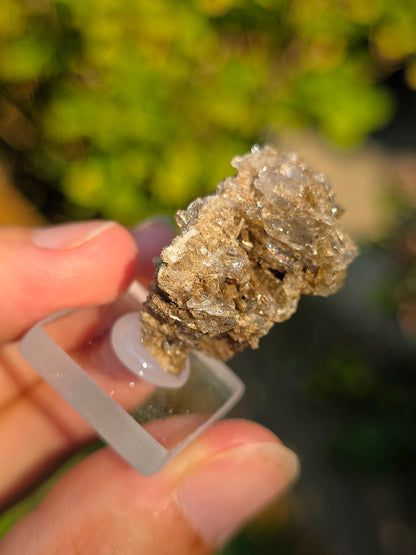 Quartz avec inclusions d'épidote des Pyrénées