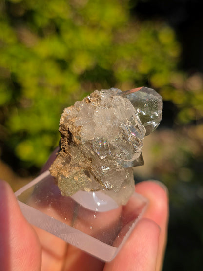 Quartz avec Chlorite et épidote d'Arrens, Pyrénées, France