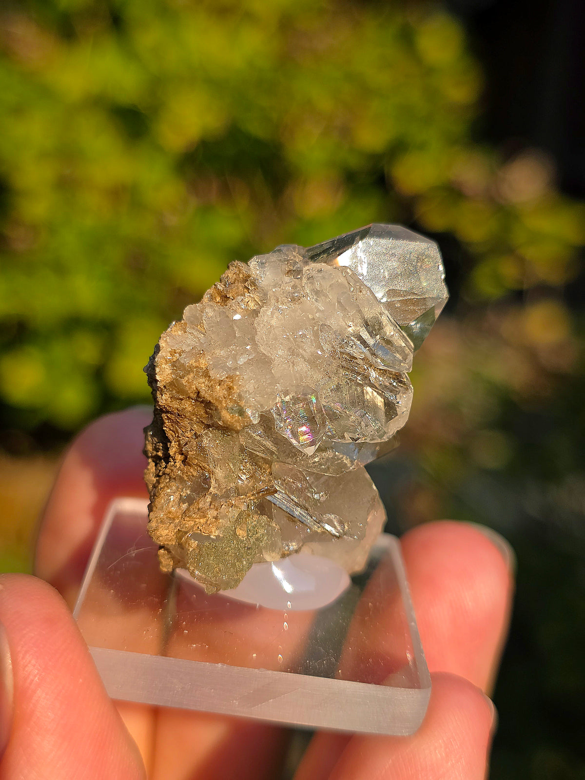 Quartz avec Chlorite et épidote d'Arrens, Pyrénées, France