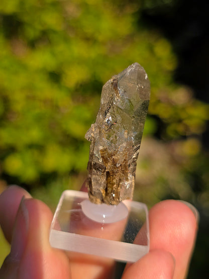 Quartz avec inclusions d'épidote des Pyrénées
