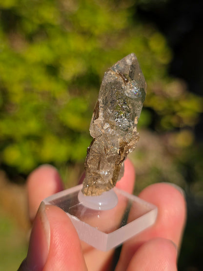 Quartz avec inclusions d'épidote des Pyrénées