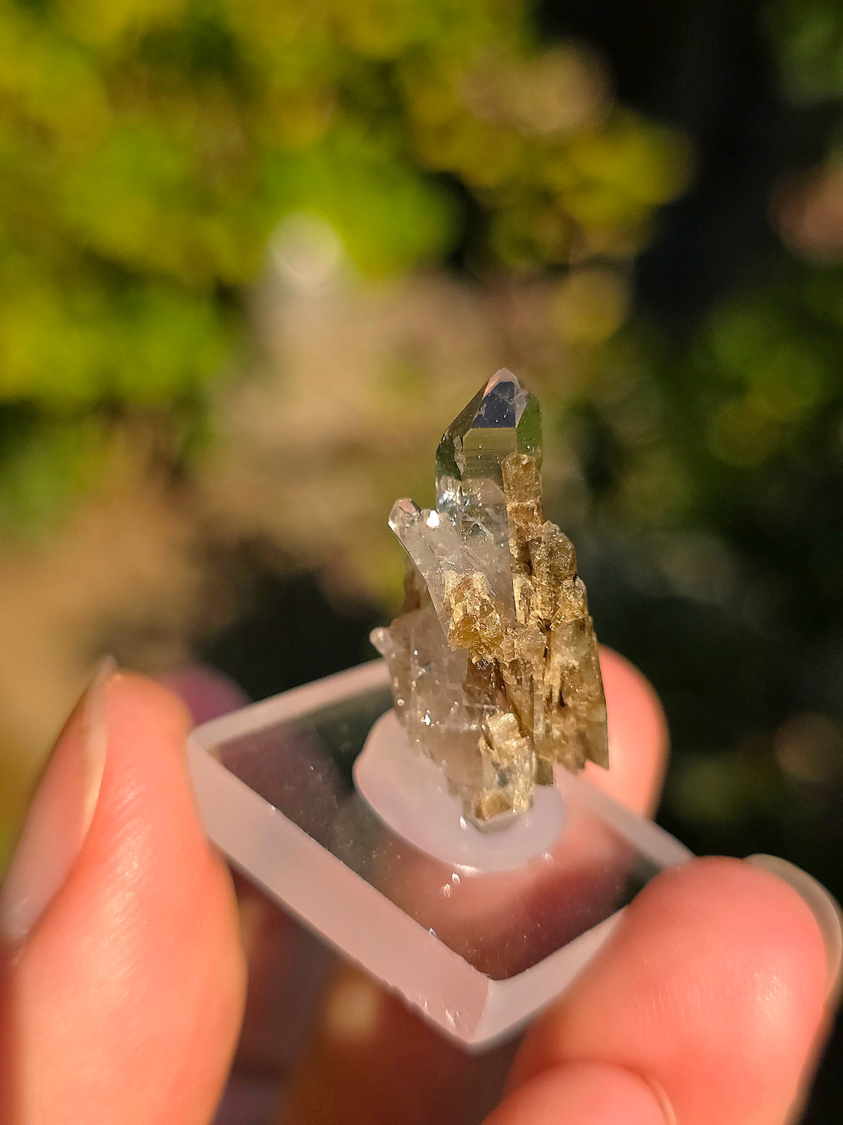 Quartz avec inclusions d'épidote des Pyrénées