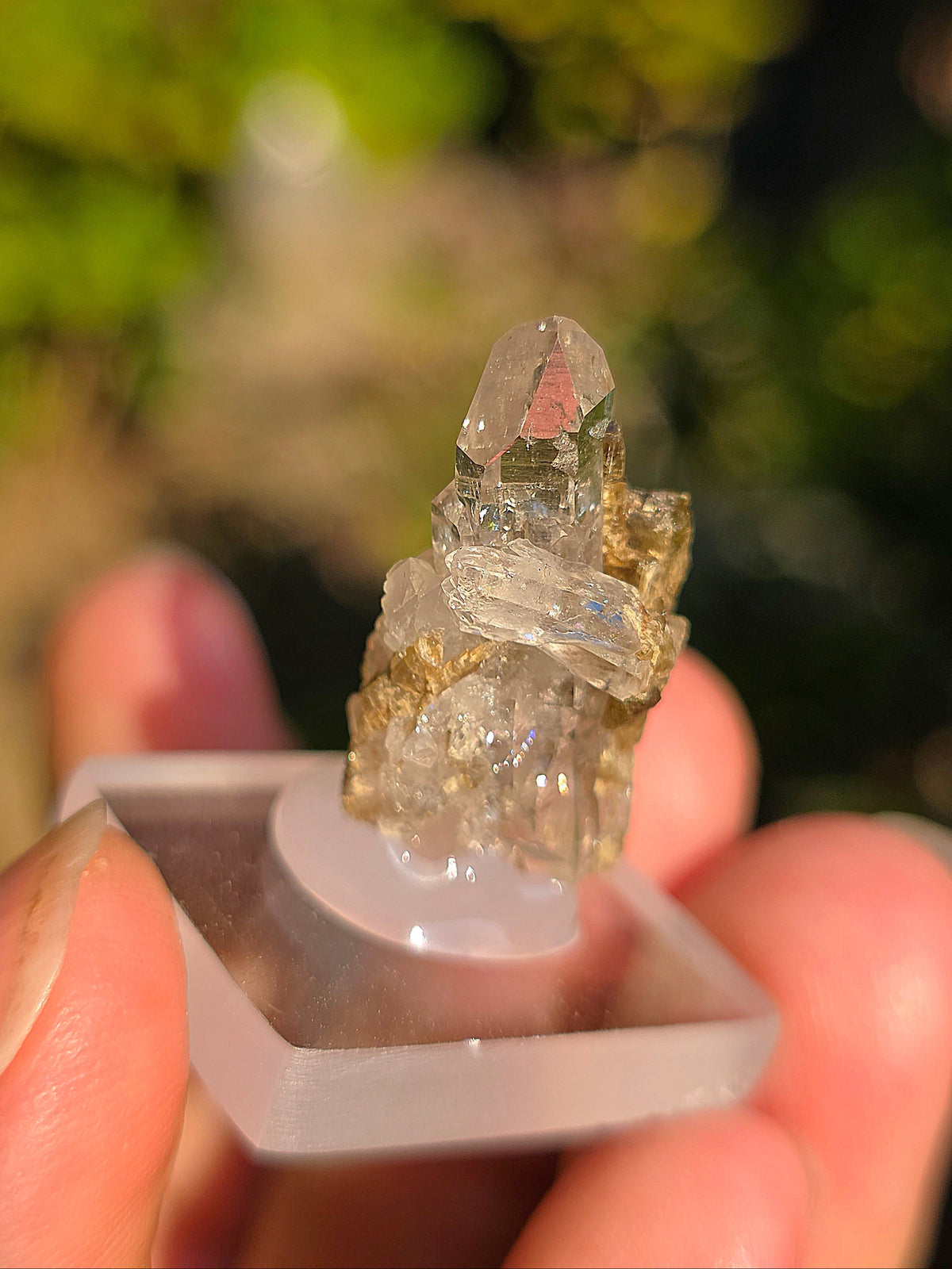 Quartz avec inclusions d'épidote des Pyrénées