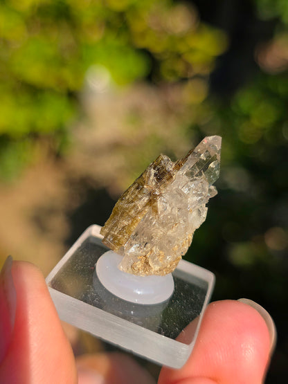 Quartz avec inclusions d'épidote des Pyrénées
