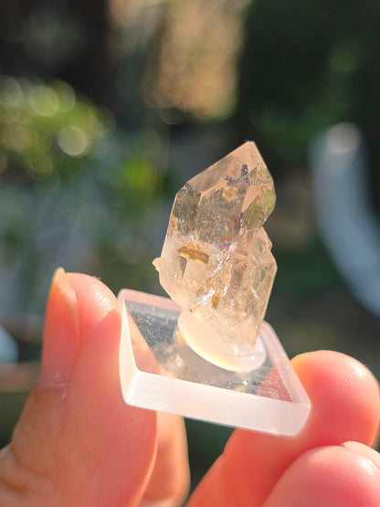 Quartz avec inclusions d'épidote des Pyrénées