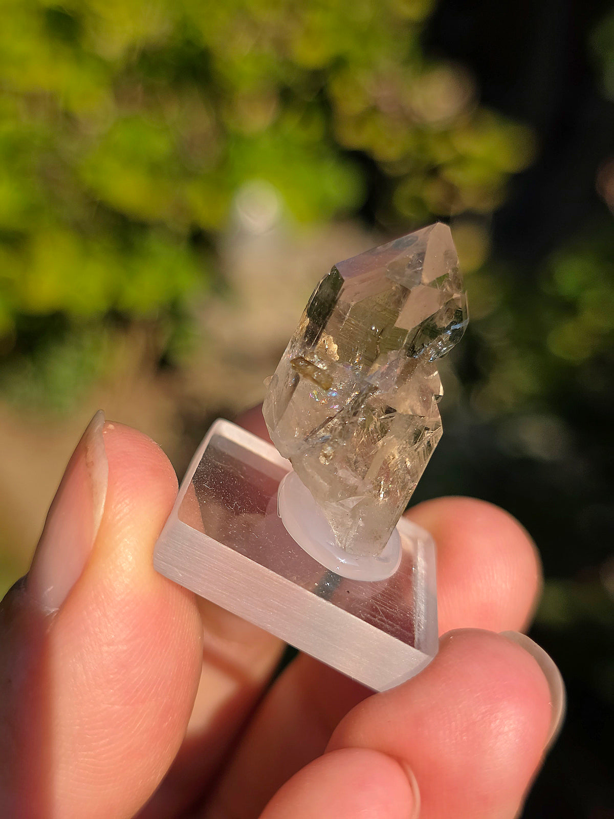 Quartz avec inclusions d'épidote des Pyrénées