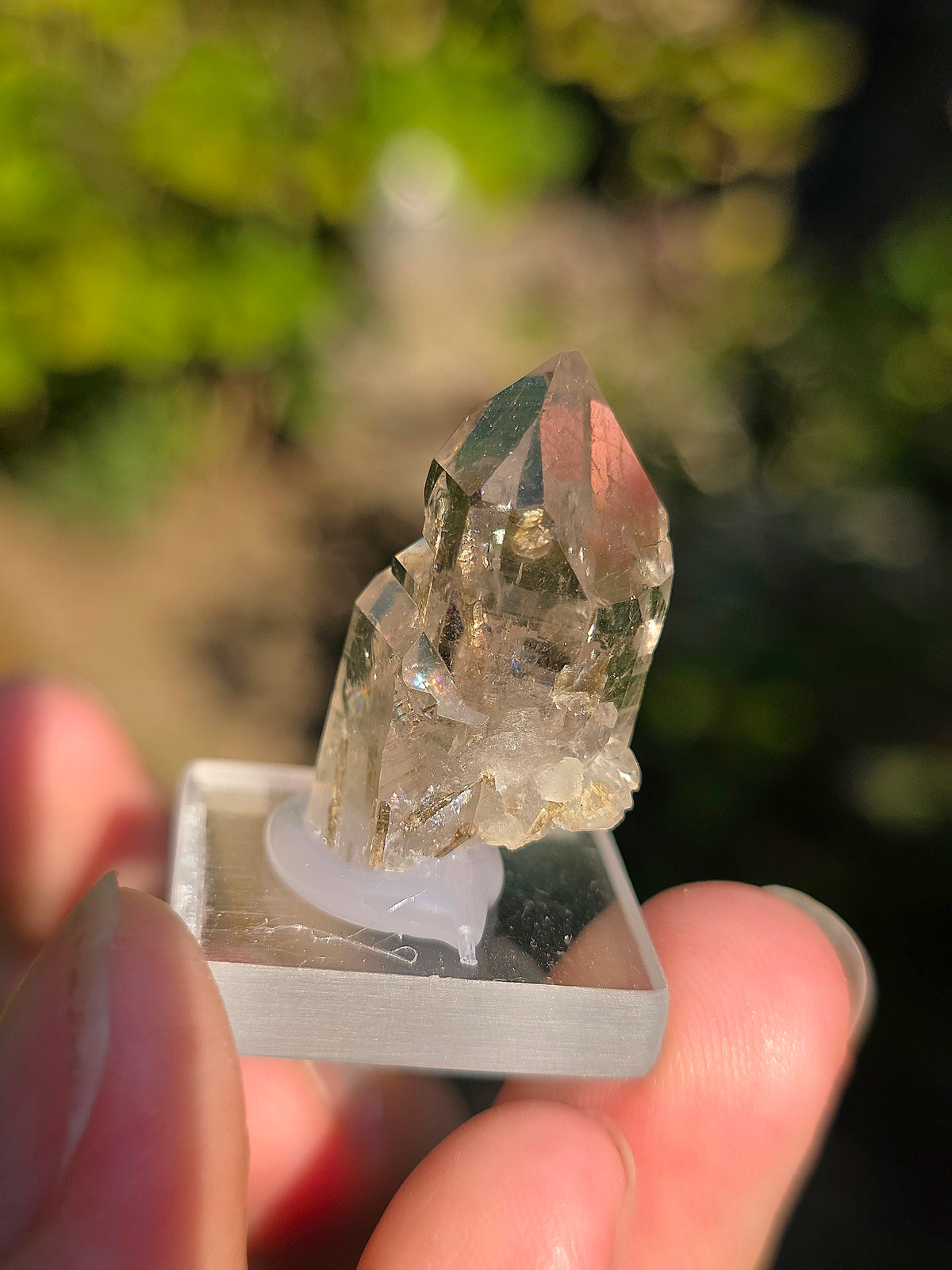 Quartz avec inclusions d'épidote français