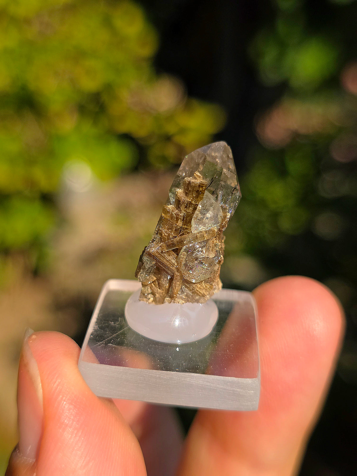 Quartz avec inclusions d'épidote des Pyrénées