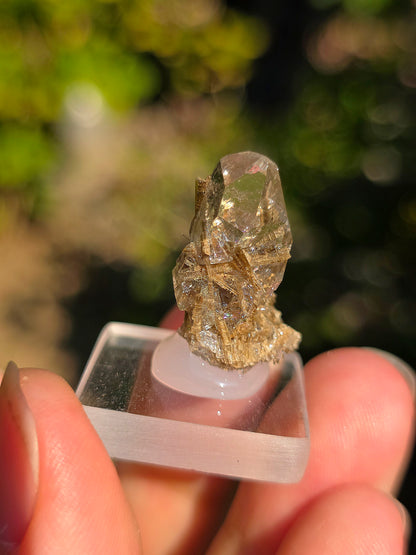 Quartz avec inclusions d'épidote des Pyrénées