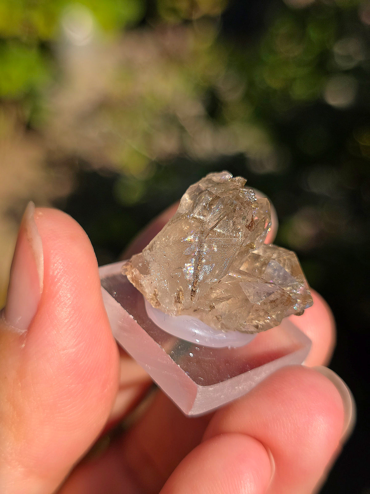 Quartz avec inclusions d'épidote des Pyrénées