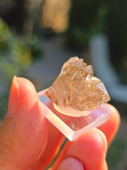 Quartz avec inclusions d'épidote des Pyrénées