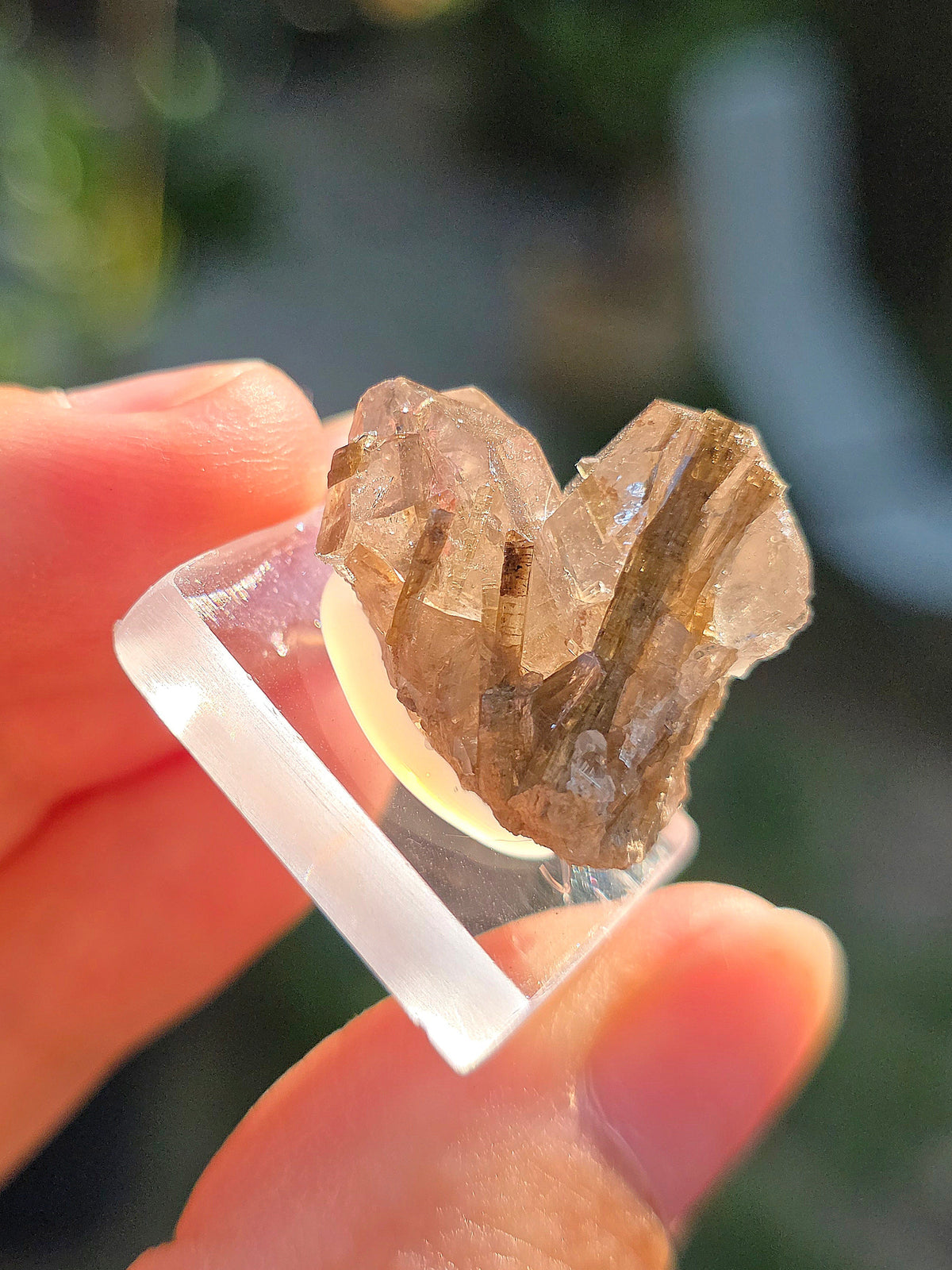 Quartz avec inclusions d'épidote des Pyrénées